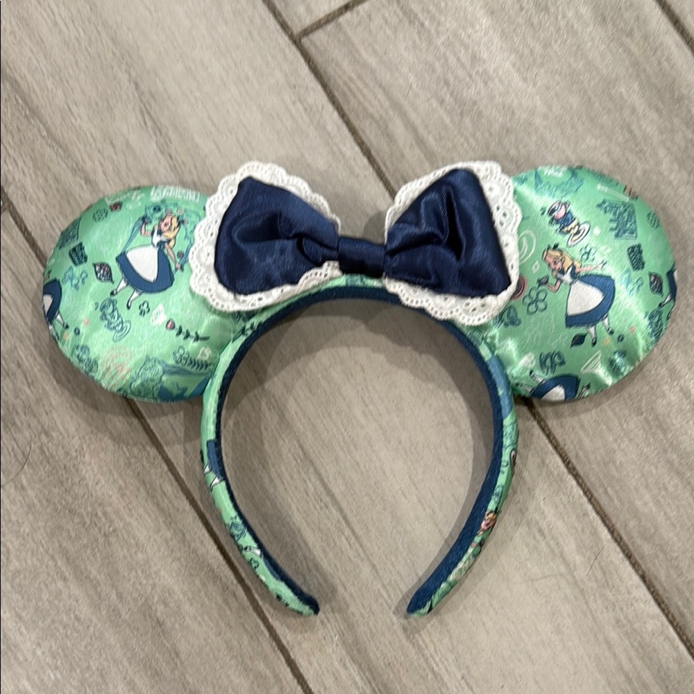 Disney Alice in Wonderland Green and Blue Ears Headband
